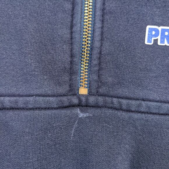 Game Workwear EMT Paramedic 1/4 Zip Sweatshirt Men's Large Blue Priority One VTG - Picture 5 of 16